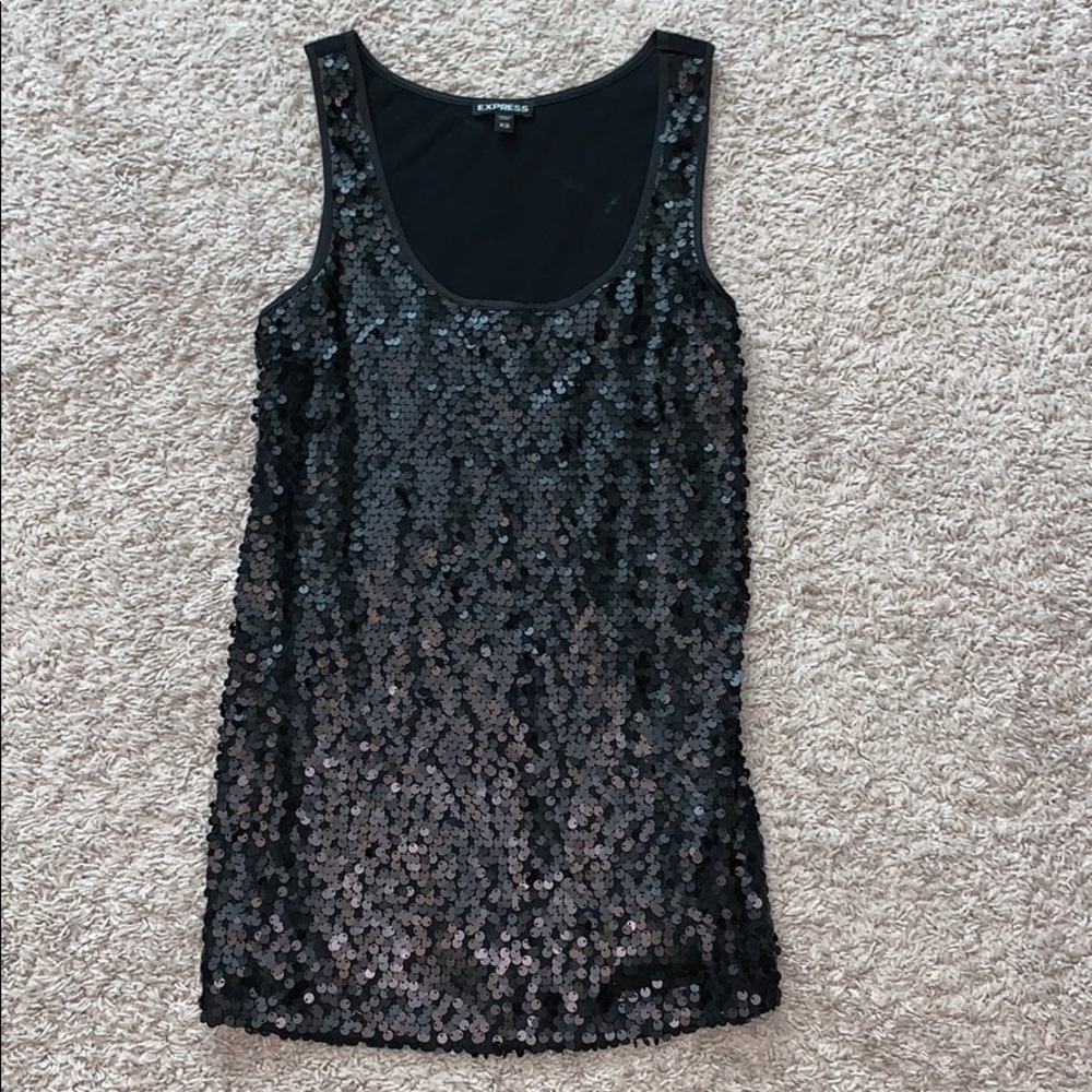Express sequin tank top